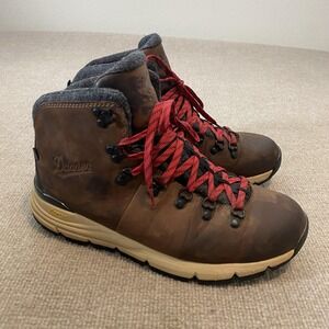 Danner Boots Mens Size 8.5D Brown Leather Ankle Winter Hiking Mountain 600